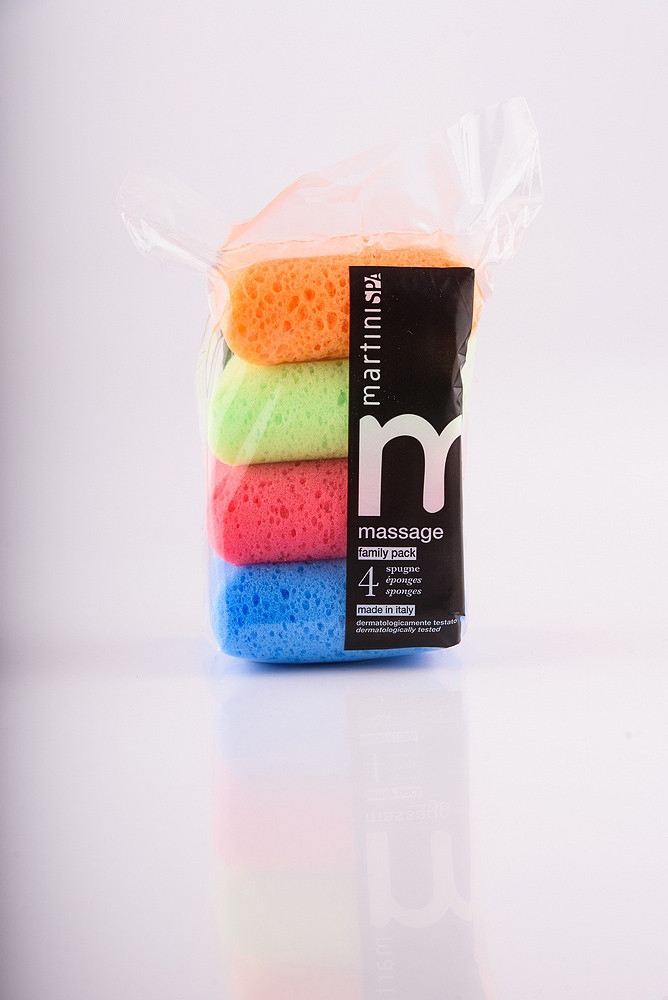 MARTINI SPA 4 Soft Bath Sponges / Family Pack 4 Мягкі банні губки / Сімейна упаковка (4шт) (8 004 925 004 992)