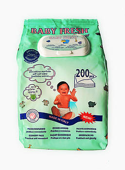 Дитячі вологі серветки BABY FRESH з екстрактом алое та алонтоїном