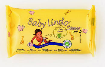 Дитячі вологі серветки BABY LINDO з екстрактом алое