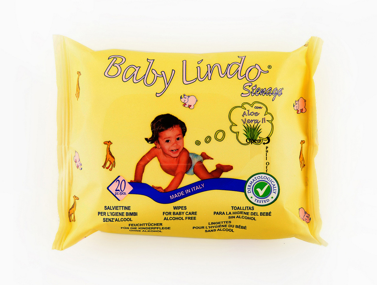Дитячі вологі серветки BABY LINDO з екстрактом алое