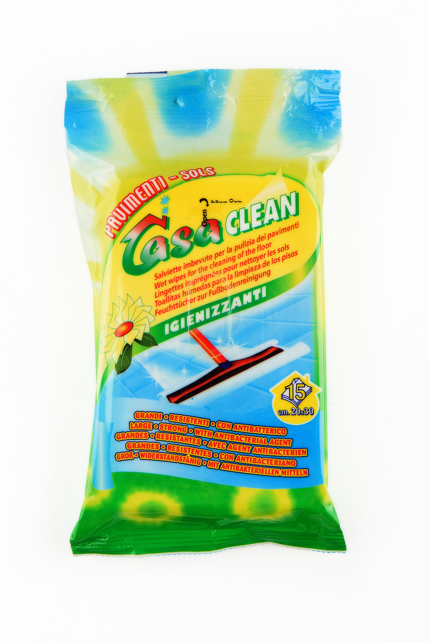 Вологі серветки для очищення підлог Casa Clean Pavimenti-Sols