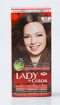 Lady in color фарба для волосся №3.0 Темно - коричневый (3 800 023 405 427)