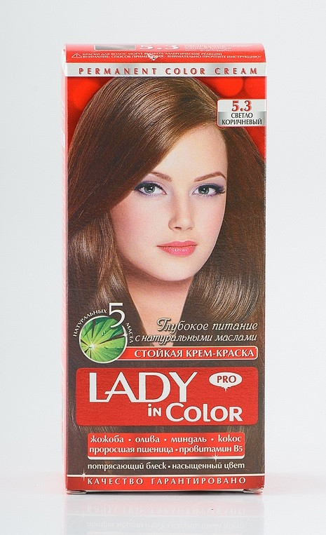 Lady in color фарба для волосся №5.3 Светло-коричневый (3800023405403)