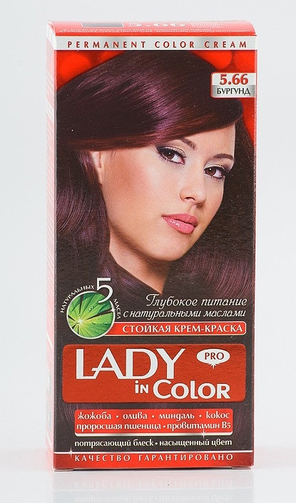 Lady in color фарба для волосся №5.66 Бургунд (3800023405052)