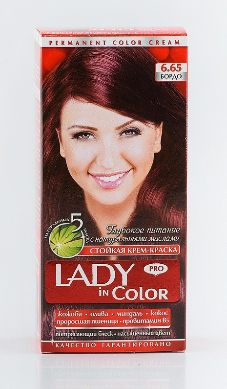 Lady in color фарба для волосся №6.65 Бордо (3 800 023 405 045)