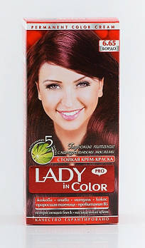 Lady in color фарба для волосся №6.65 Бордо (3 800 023 405 045)