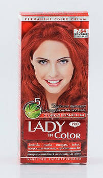 Lady in color фарба для волосся №7.64 Красный коралл (3 800 023 405 489)