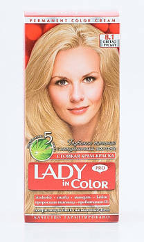 Lady in color фарба для волосся №8.1 Светло русый (3800023405366)