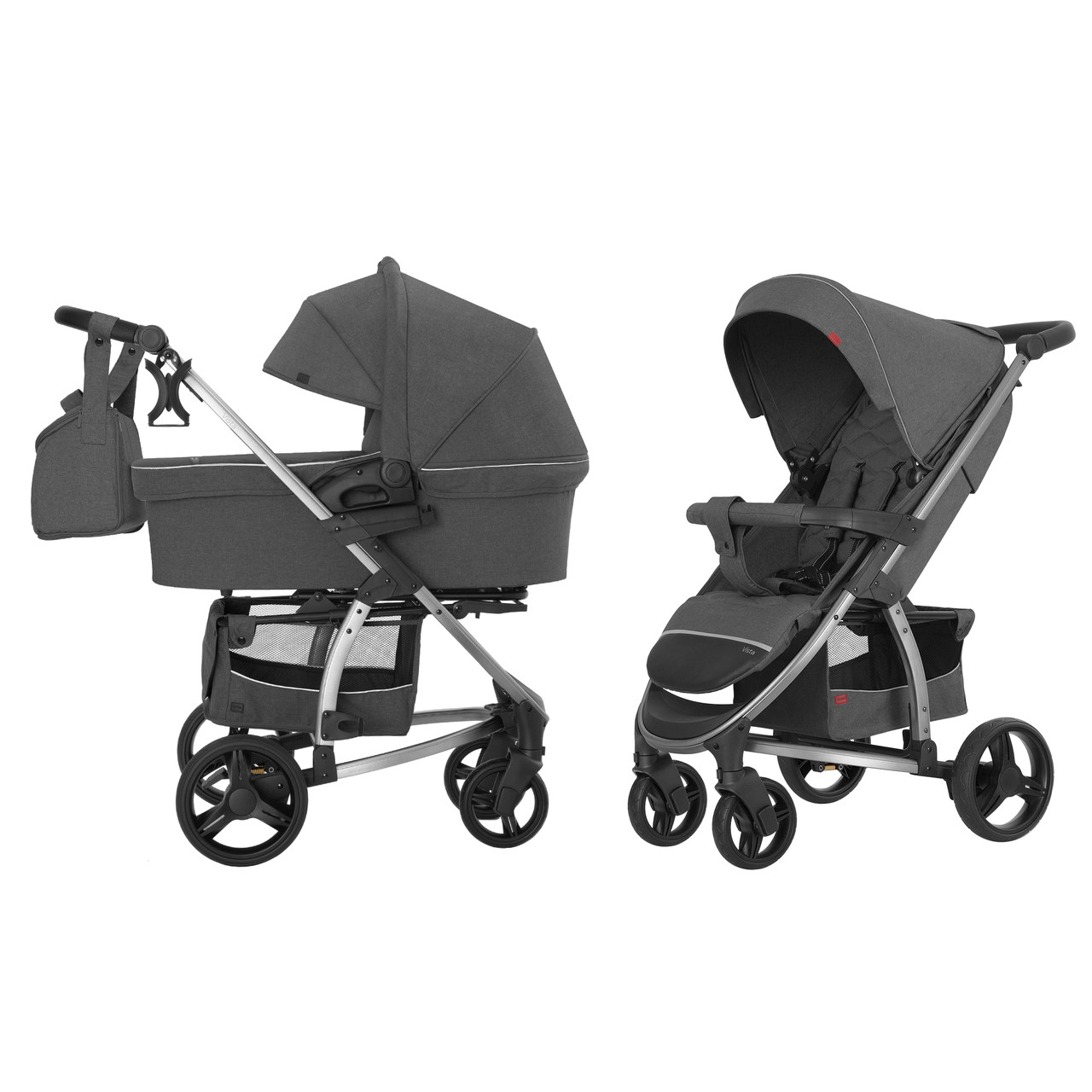 Коляска універсальна CARRELO Vista CRL-6501/1 Steel Grey