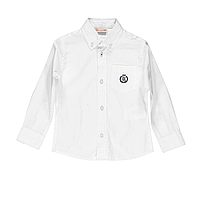 Модная детская рубашка для мальчика школьная форма для мальчиков BRUMS Италия 123BFDC001 Белый.Топ!