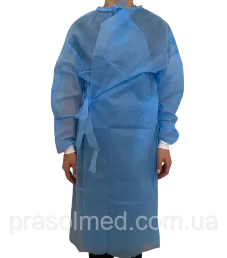 Халат хірургічний стерильний 140см, щільність 30г/м2, рукав-манжет " НЕМАН"уп.1шт., фото 1