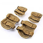 Комплект захисту налокітники та наколінники Камуфляж Eagle KN-04 / Захист тактичний регульований, фото 4