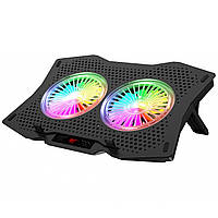 Підставка для ноутбука з охолодженням HAVIT HV-F2072 с подсветкой RGB Чорний