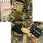 Комплект захисту налокітники та наколінники Камуфляж Eagle KN-04 / Захист тактичний регульований, фото 7