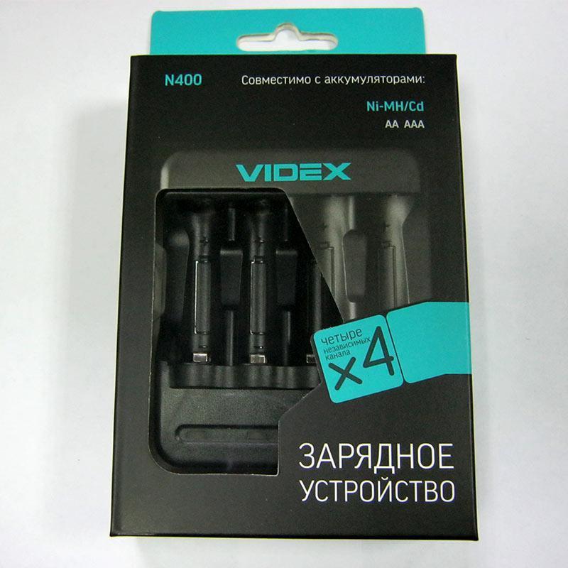 Зарядное устройство для аккумуляторов Ni-MH/Cd: АА, ААА VIDEX VCH-N400 Черный - фото 2 - id-p1668036328