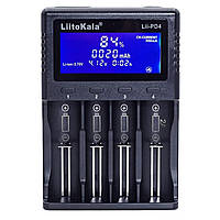 Универсальное зарядное устройство для аккумуляторов с дисплеем LIITOKALA PD4 |4 канала 220V/12V LCD| Черный