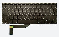 Клавиатура для ноутбуков Apple Macbook Pro 15.4" A1398 черная без рамки под подсветку RU/US (евро)