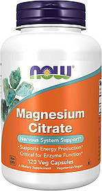 Цитрат магнію (Magnesium Citrate) NOW Foods, 120 капсул