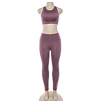 Комплект для фитнеса Enjoyfit Lilac, женский костюм для спорта, леггинсы+топ, S (2408224202)