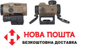 Приціл коліматорний SORJ72011 COMBO Kit Sig Optics ROMEO-MSR 2 MOA RED DOT FDE, JULIET3-MICRO 3X22MM Magnifier