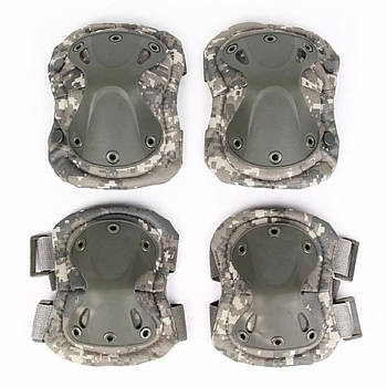 Комплект захисту налокотники і наколенники Піксель, Eagle KN-04 / Захист тактичне регулювання