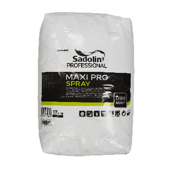 Дрібнозерниста легка шпаклівка під розпилення Sadolin Maxi Pro Spray для стін та стелі, біла, 17 л