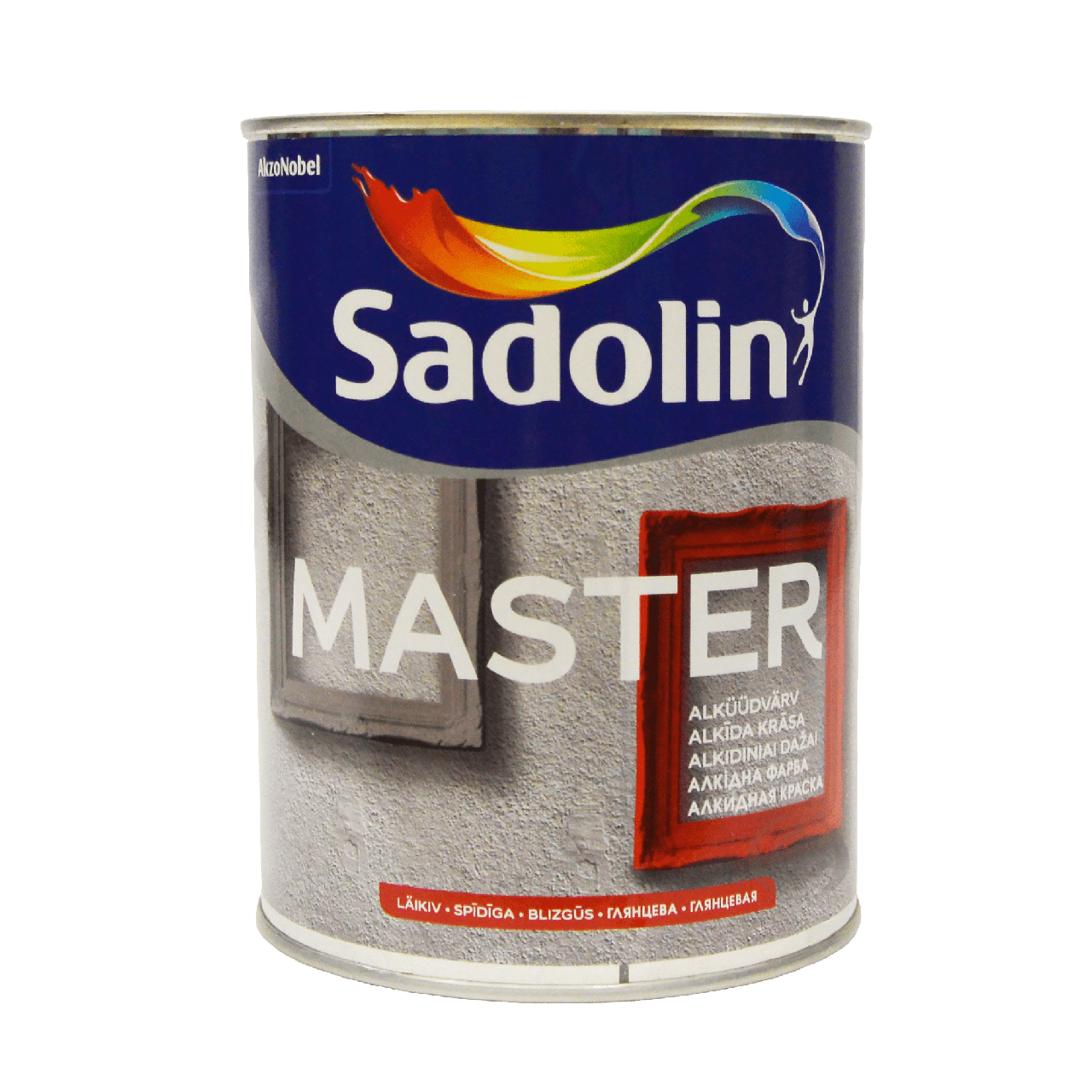 Алкідна фарба Sadolin Master 90 для дерава та металу, біла, BW, 1 л