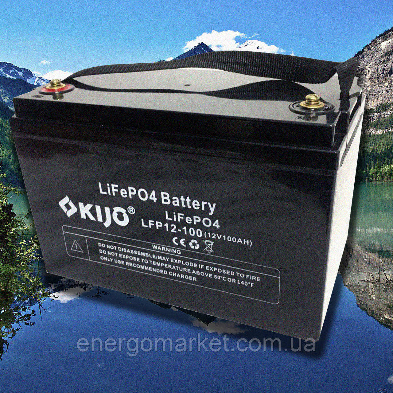 Акумуляторна батарея Kijo FePO4-12V100Ah Lithium Iron Phosphate (1,2 кВт*год 12В)
