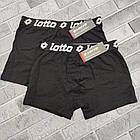 Боксери чоловічі LOTTO ростовка (S/M/L/XL/XXL) чорні 30034129, фото 4