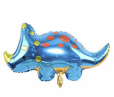 Фольгована фігурна куля "Динозавр Трицератопс".  Розмір: 86см*58см.