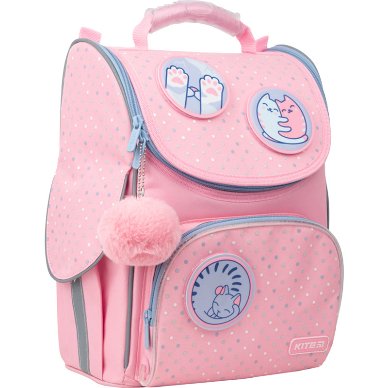 Рюкзак шкільний ортопедичний  каркасний Kite Education Hugs&Kittens K22-501S-3 (LED), фото 1