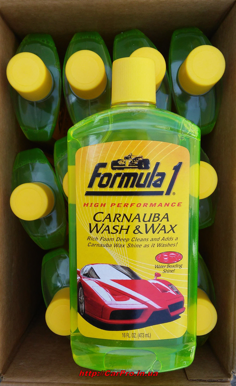 Шампунь с воском карнауба для блеска и защиты кузова Formula-1 Carnauba Wash & Wax - фото 3 - id-p273282404