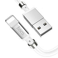 Магнитный кабель для зарядки Hoco U91 Magic magnetic Lightning (1.2м, USB, 10 магнитов, гибкий PVC, лайтинг) -