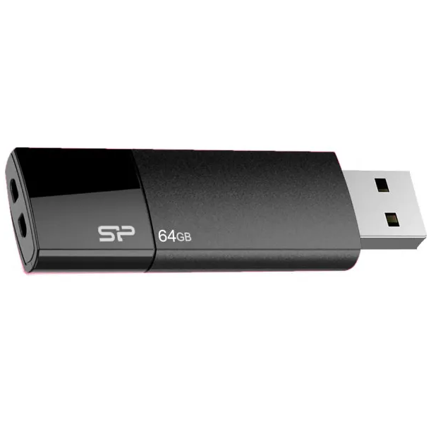 USB Флешка 2.0 64GB для компьютера Silicon Power U05 Ultima Черный - фото 1 - id-p1668098731