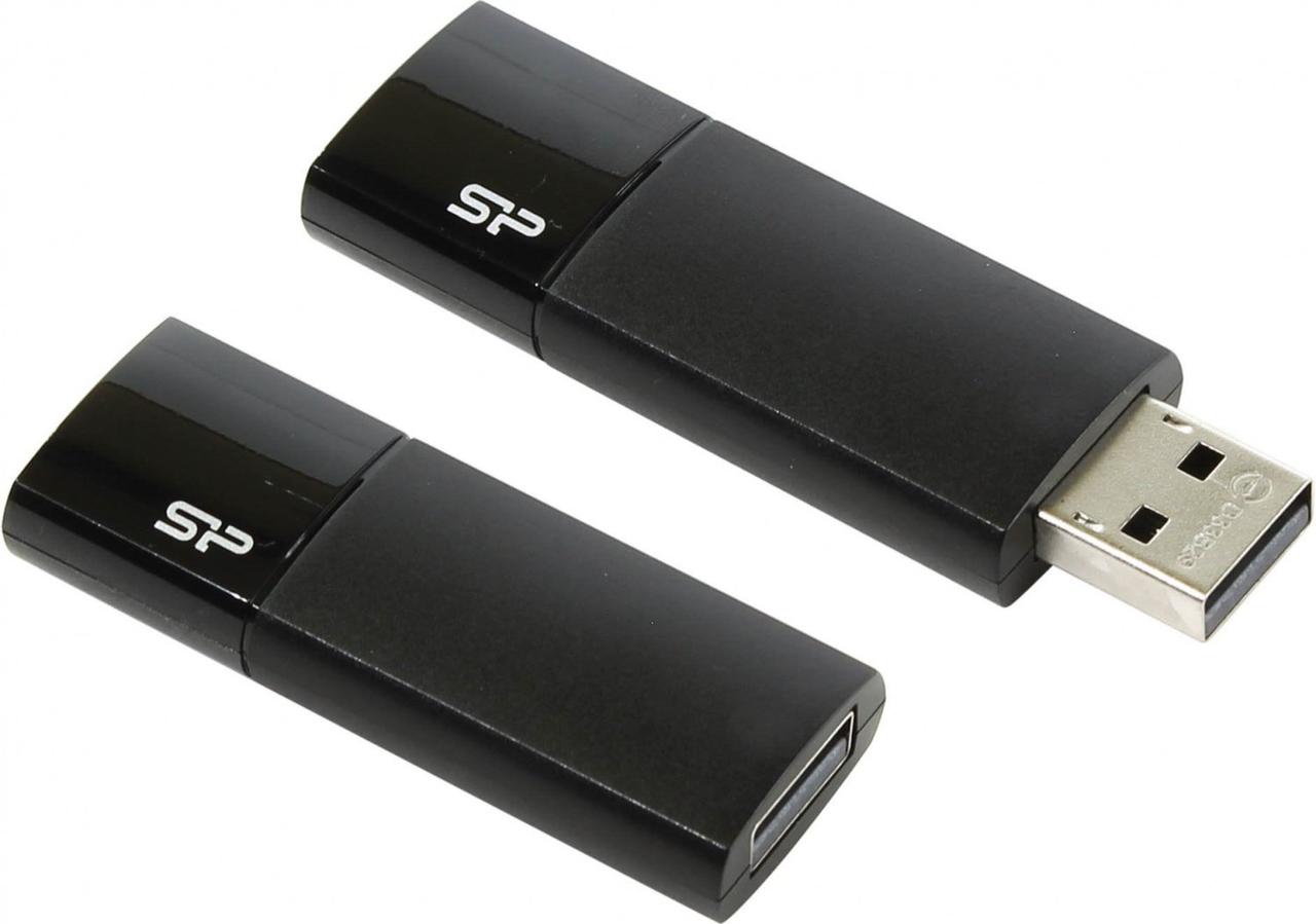 USB Флешка 2.0 64GB для компьютера Silicon Power U05 Ultima Черный - фото 3 - id-p1668098731
