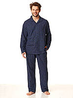 Фланелевая мужская пижама MNS 429 B22 Key на пуговицах
