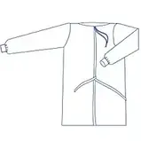 Халат хірургічний на зав'язках,стерильний довжина 132 см р. 54-56 XL "Славна" уп. 1 шт, фото 2