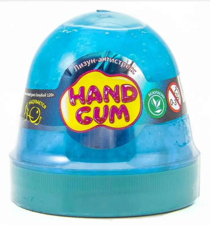Лизун-антистрес ТМ Mr.Boo Hand gum 80099 Блакитний Жуйка для рук у банці 120 г слайм м'ялка тягучка іграшка ОКТО, фото 1