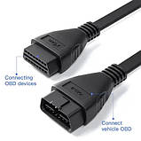 Подовжувач OBD2 Xtool 50 см (EasyDiag, ELM327, Autel). Перехідник., фото 3