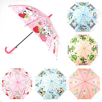 Дитяча парасолька (6 кольорів, d=97см, довжина 65см, у кульку) C 45601