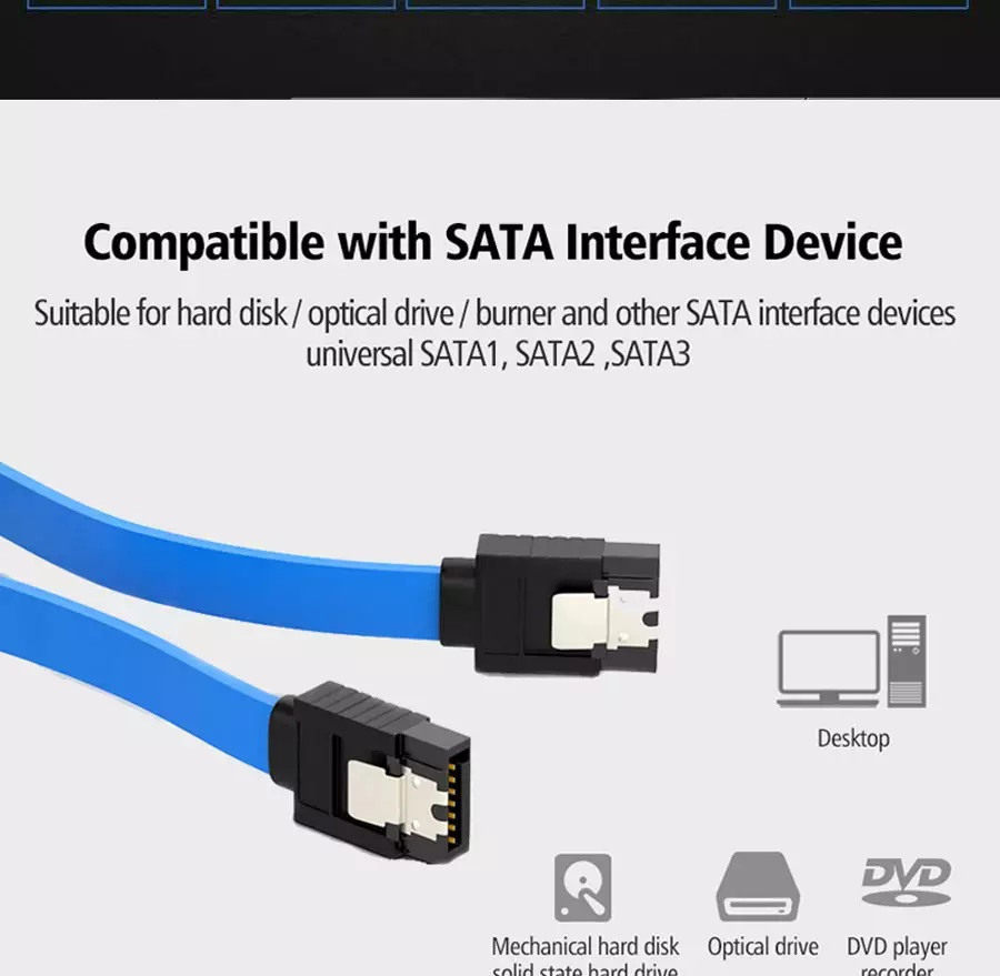 SATA кабель SSD - шлейф для підключення жорсткого диска SSD/HDD синій ...