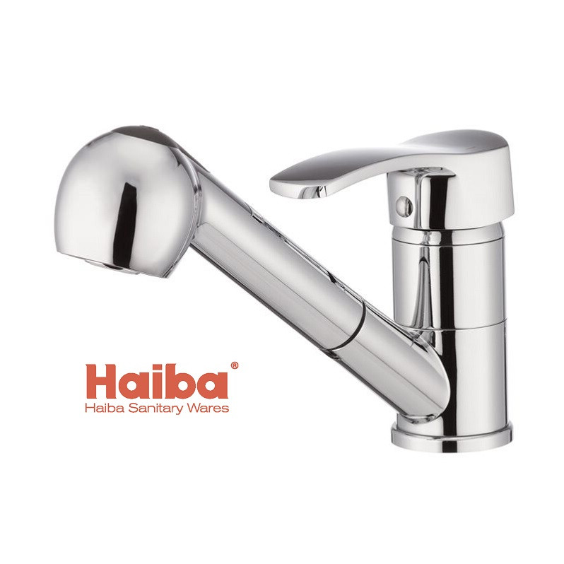 Змішувач для кухні та перукарні з витяжною лійкою Haiba Focus 014