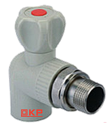 KP ппр кран радіаторний кутовий 20x1/2