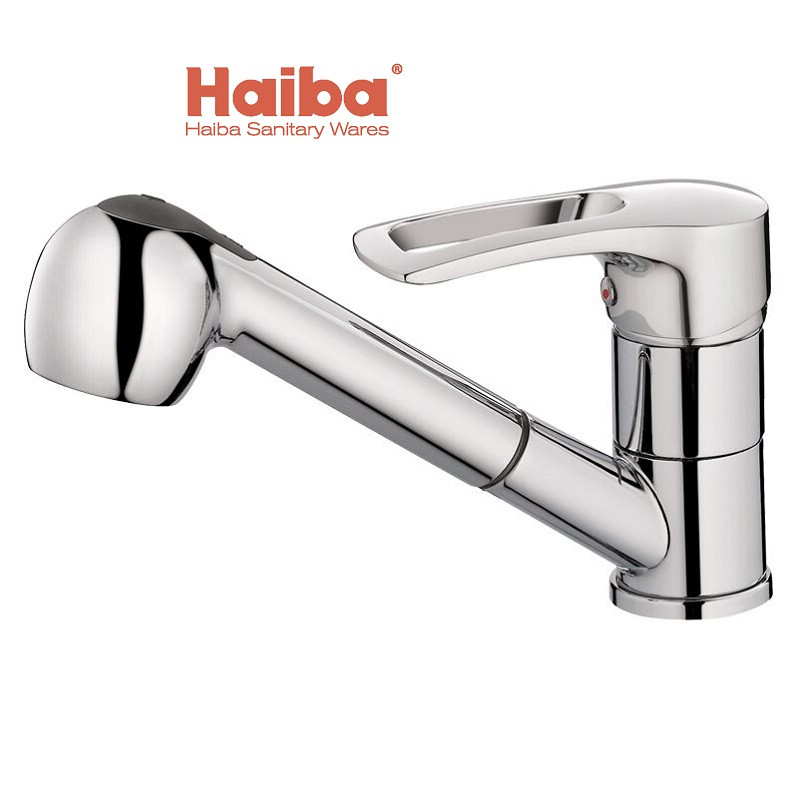 Змішувач для кухні та перукарні з витяжною лійкою Haiba HAMAN 014