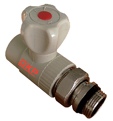 KP ппр кран радіаторний прямий з прокладкою "антипротечка" 20x1/2