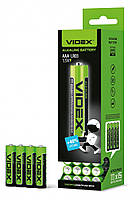Батарейки лужні VIDEX +40% 1.5V 1200mAh (LR03/AAA 4шт)
