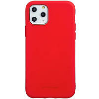 Матовый чехол на iPhone 11 Pro Max (6.5 дюйм) / Айфон 11 Про Макс (6.5 дюйм) красный