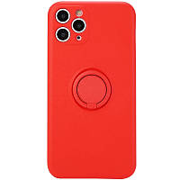 Матовый чехол с кольцом для магнитного держателя на iPhone 12 Pro / Айфон 12 Про (6.1 дюйм) красный / red