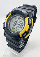 Часы наручные спортивные водостойкие Mingrui Черные с желтым ( код: IBW870BY )