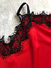 Шовковий жіночий пеньюар червоний, фото 4